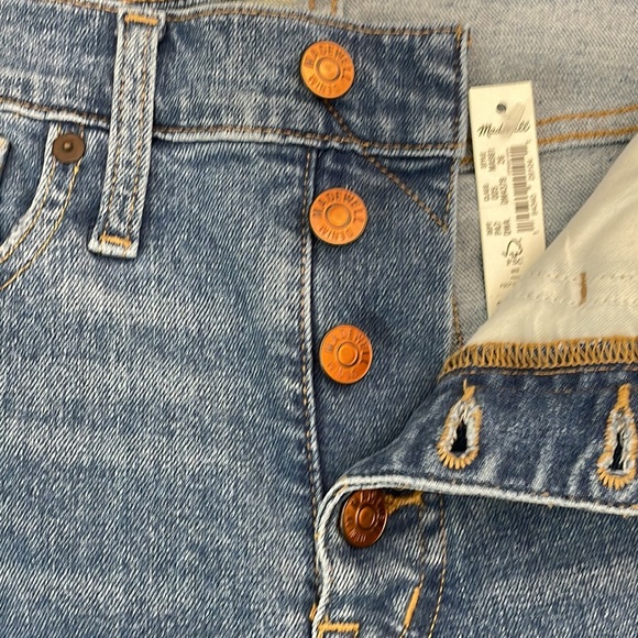 Madewell Button Fly Skinny Jeans High Rise Size 26-Magic Pockets NWT - Picture 5 of 13